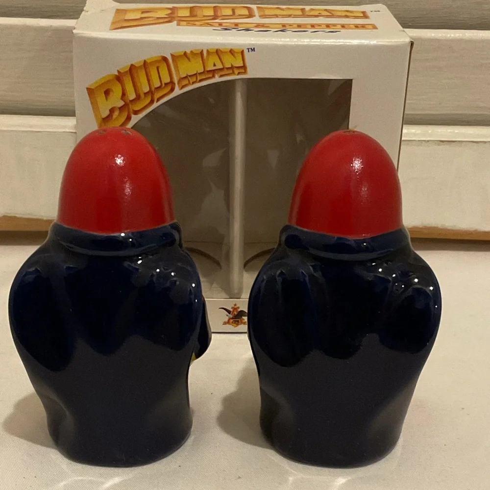 Bud Man Salt & Pepper Shakers Vintage